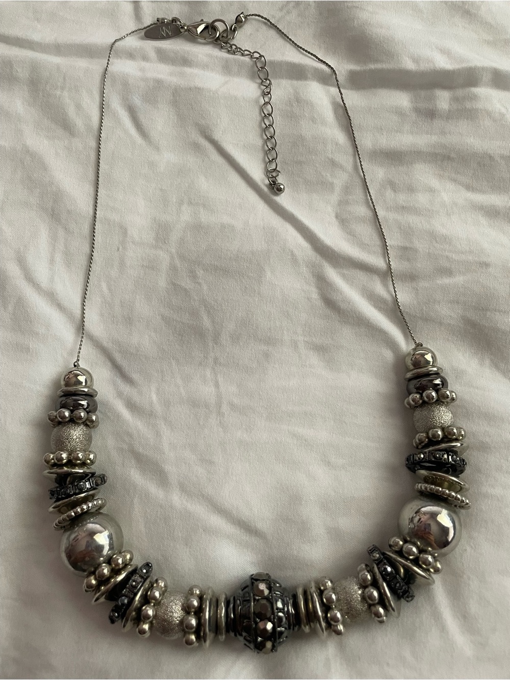 New York & Co Silver-Tone Bead Statement Necklace - Women Jewelry